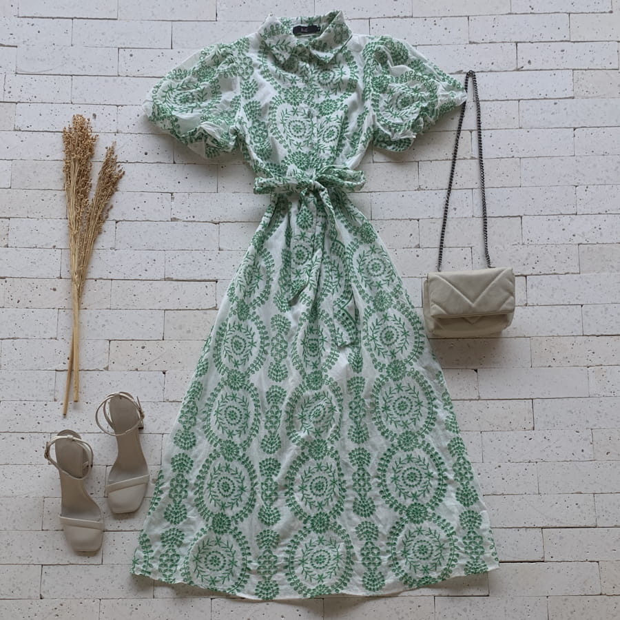 Vestido Longuete Laise Golinha E Amarra O Verde Dondoca Moda Feminina