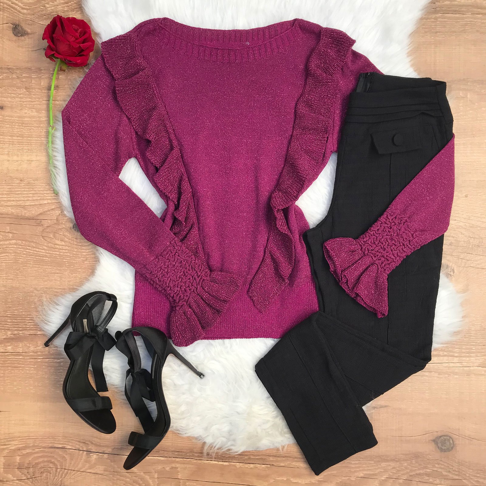 blusa de trico lurex