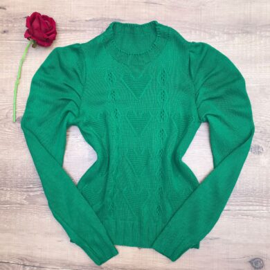 Blusa de trico verde Clearance