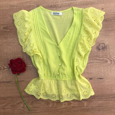 look com blusa verde lima