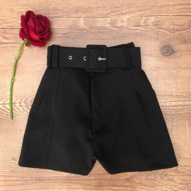 short de napa preto feminino