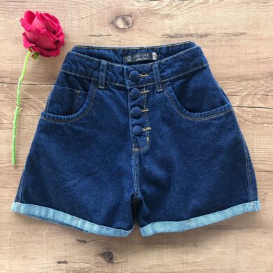 short jeans botao encapado