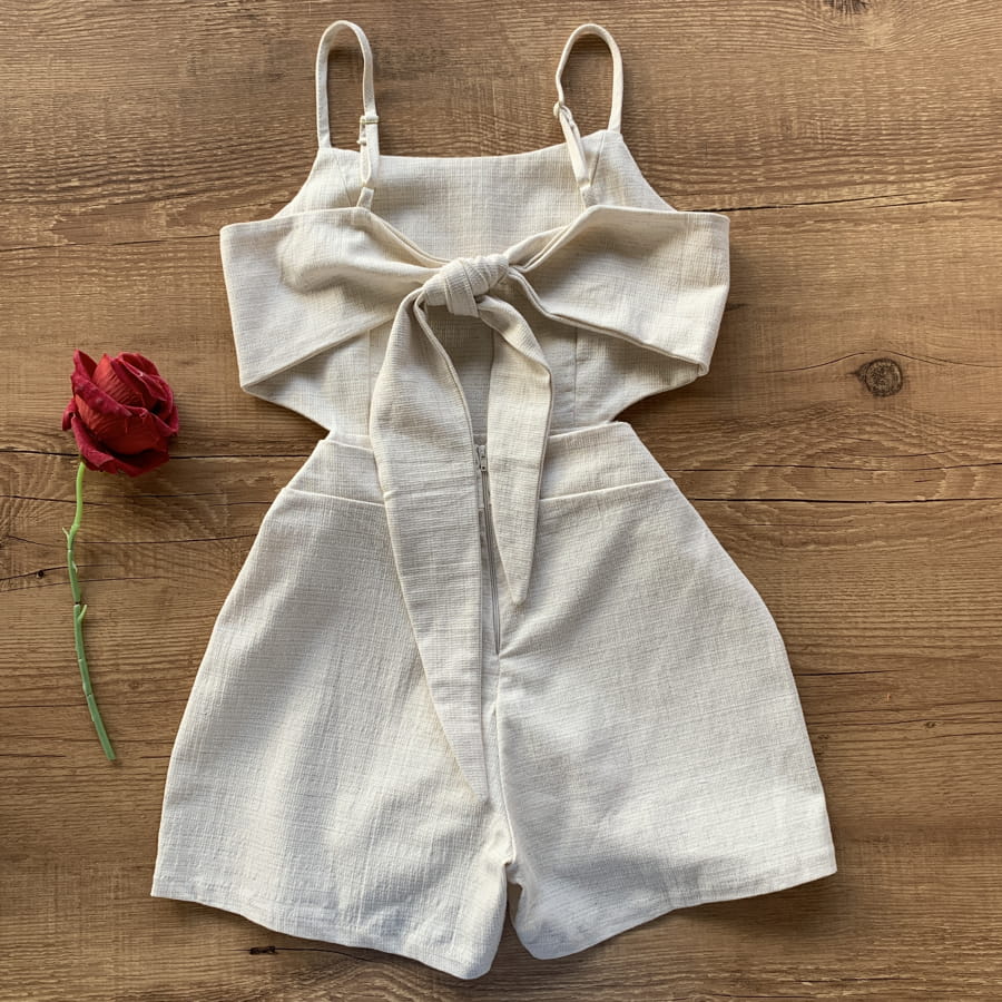 Eyelet Cut Out Romper