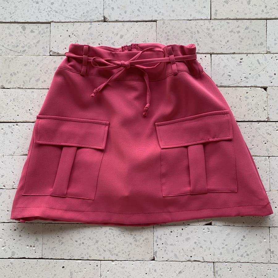 short saia alfaiataria bolso frontal e amarração pink dondoca moda feminina