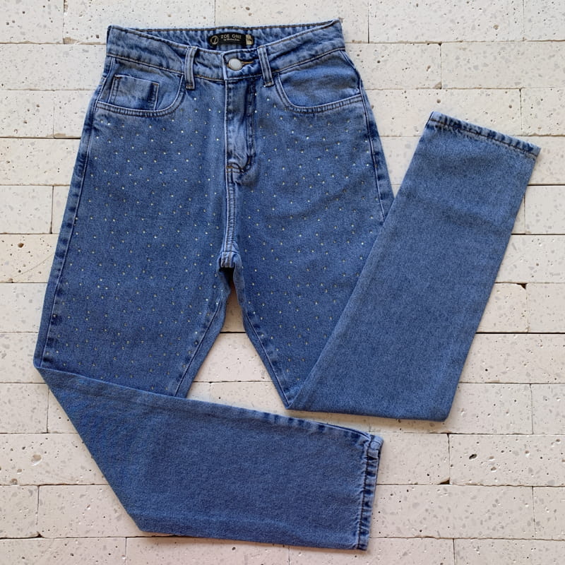 Calça Jeans com Brilho Premium Dondoca Moda Feminina