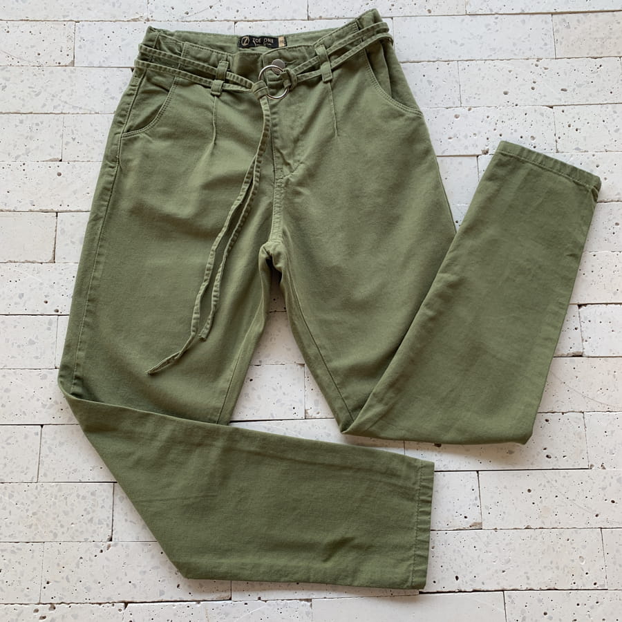 Mom jeans verde discount militar