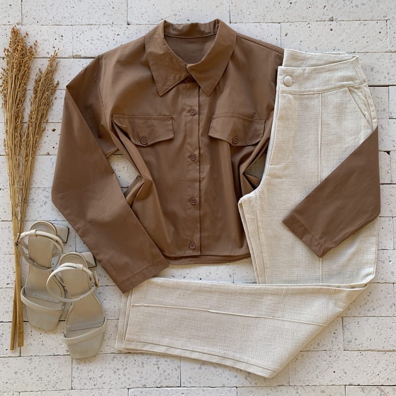 CAMISA TRICOLINE COM BOLSO LUXO NUDE