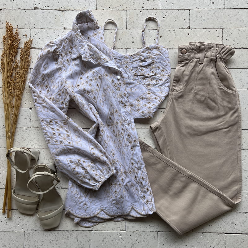 CONJUNTO LAISE E CAMISA ALONGADA LUXO OFF